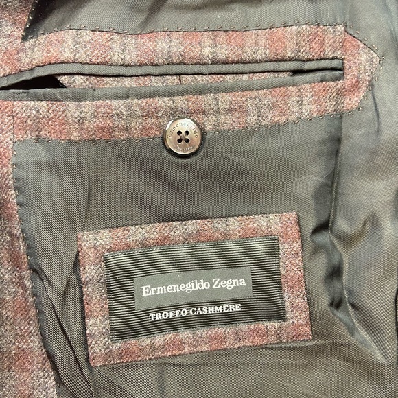 ERMENEGILDO ZEGNA Wool-Cashmere Plaid Sport Coat - Picture 7 of 8